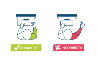 postura incorrecta en el uso de teclados y ratones